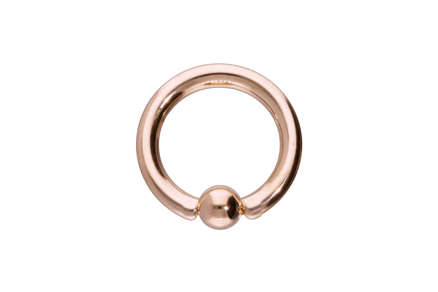 14/18 Karat Gold Klemmkugelring Piercing